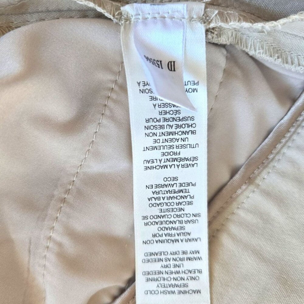 White House Black Market Womens Sleek Bootcut Pants Size 6R Beige Cotton Blend - Picture 9 of 10